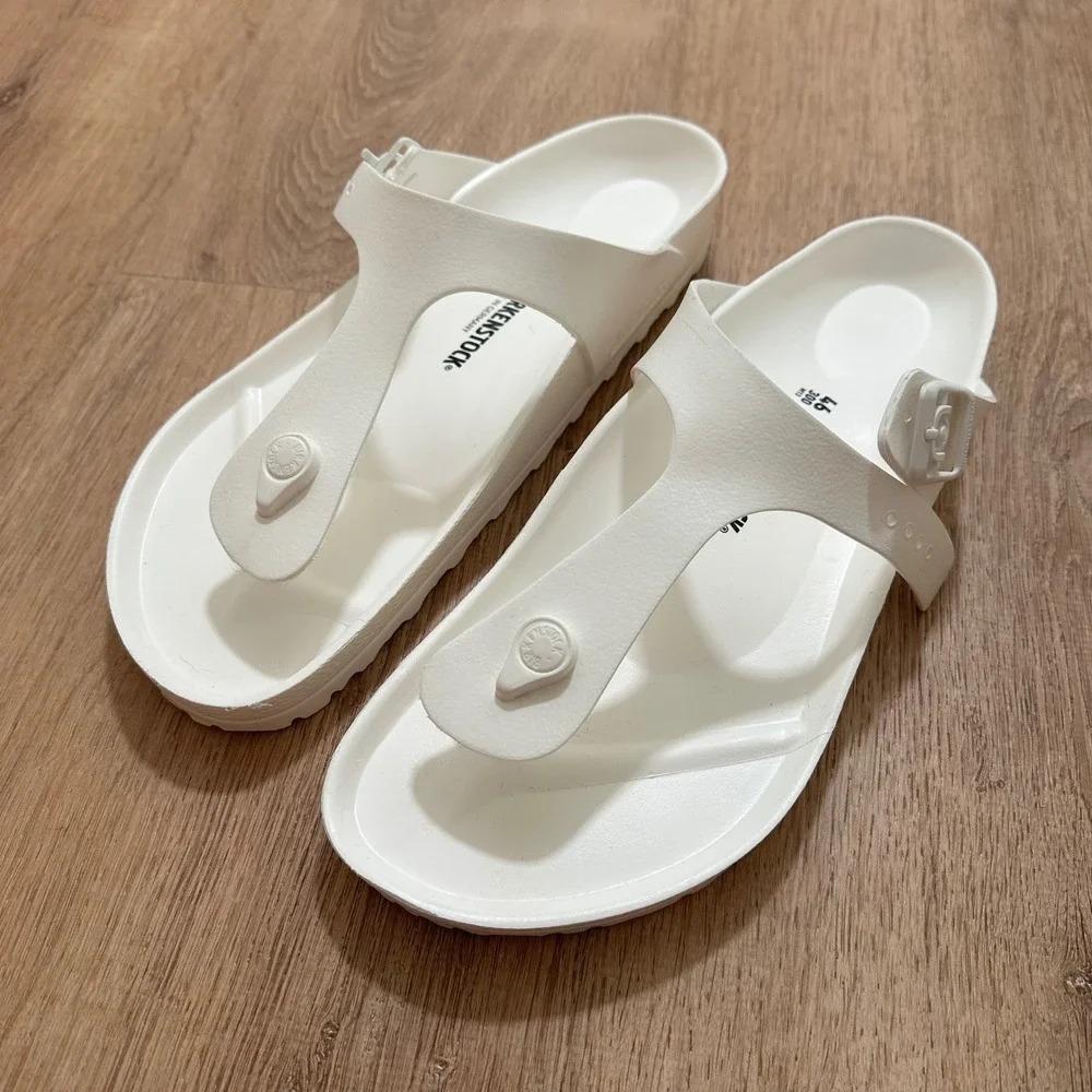 Birkenstock | Men's NEW Gizeh EVA White Thong Flip Flop Sandals, EU 46